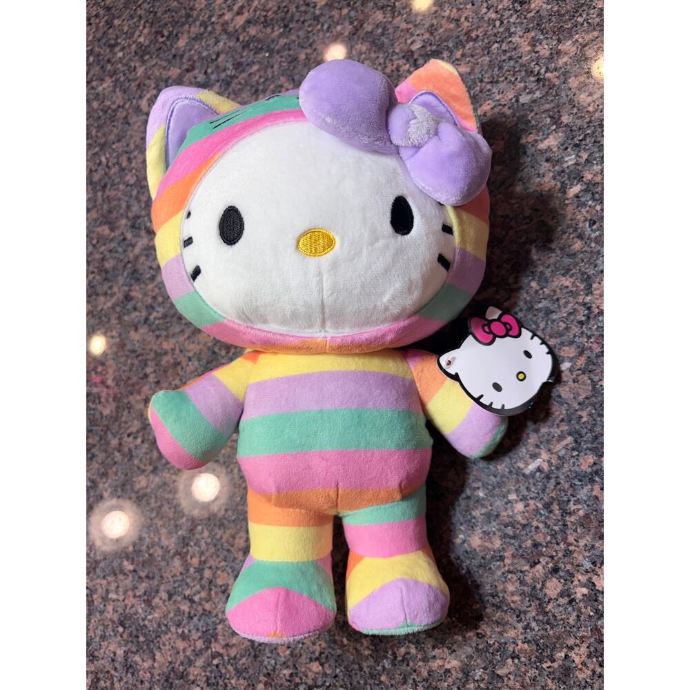 Hello Kitty Pastel Striped Cat Costume Plush - Picture 14 of 16